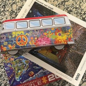 Set of 3 Eurographic Puzzles Volkswagen, Van Gogh, crazy World